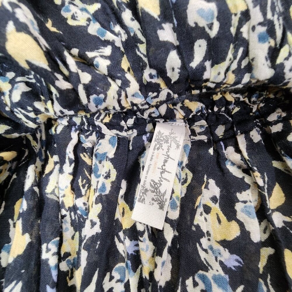 Intimately Free People Instant Crush Black Floral‎ Cami Tank Crop Boho Top Small - Picture 8 of 14